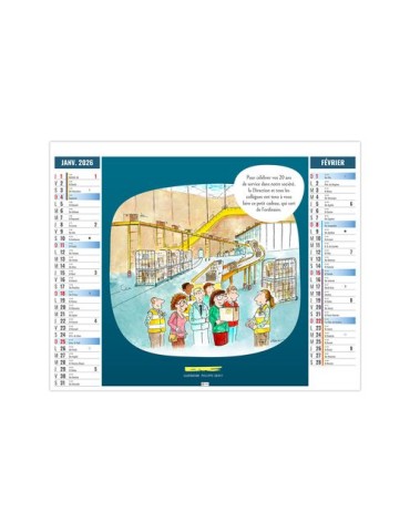 2EN1 - HUMOUR 2026 - XXL 474 x 700 mm - MARQUAGE 1 COULEUR 2