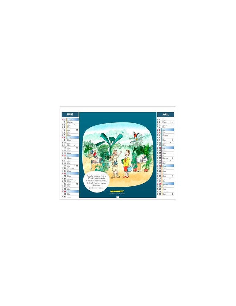 2EN1 - HUMOUR 2026 - XXL 474 x 700 mm - MARQUAGE 1 COULEUR