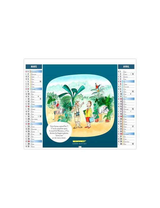 2EN1 - HUMOUR 2026 - XXL 474 x 700 mm - MARQUAGE 1 COULEUR