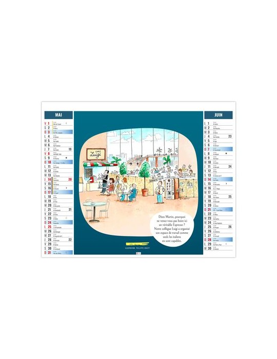 2EN1 - HUMOUR 2026 - XXL 474 x 700 mm - MARQUAGE 1 COULEUR