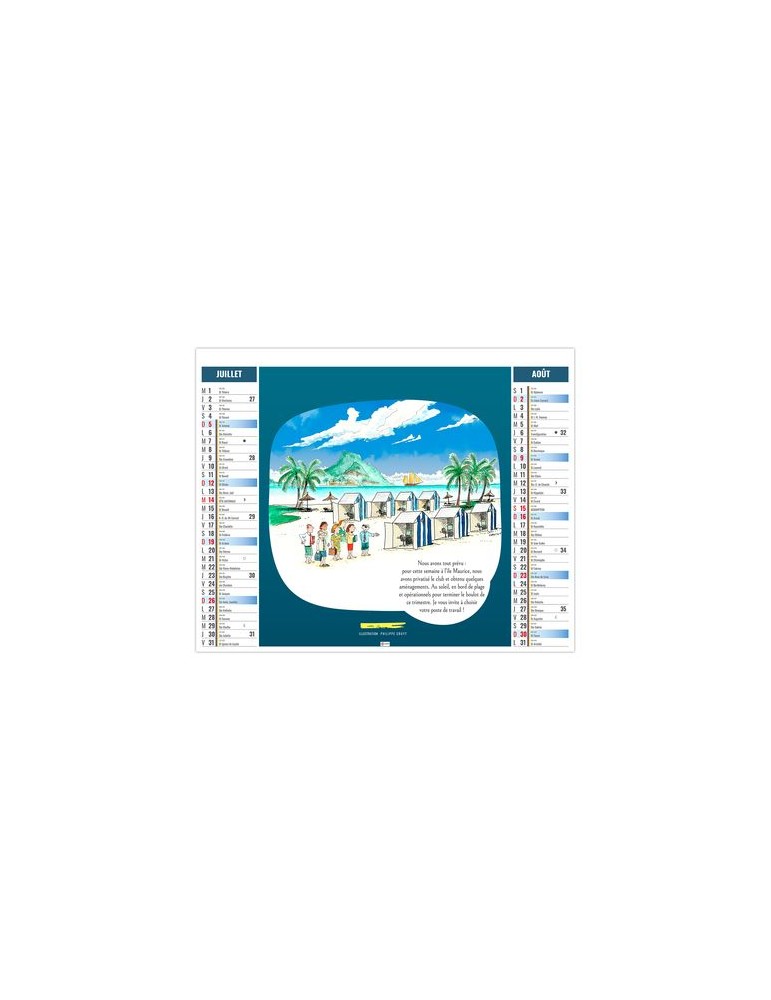 2EN1 - HUMOUR 2026 - XXL 474 x 700 mm - MARQUAGE 1 COULEUR