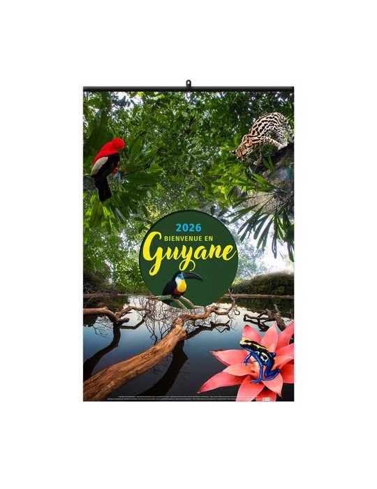 BIENVENUE EN GUYANE 2026 - 6 FEUILLETS - RELIURE BAGUETTE - MARQUAGE 1 COULEUR