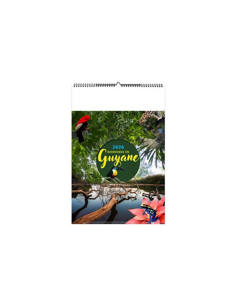 BIENVENUE EN GUYANE 2026 - 6 FEUILLETS - RELIURE BAGUETTE - MARQUAGE 1 COULEUR