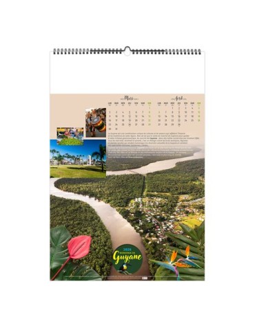 BIENVENUE EN GUYANE 2026 - 6 FEUILLETS - RELIURE BAGUETTE - MARQUAGE 1 COULEUR nombre de pages : 12 pages marquage laser ultra p