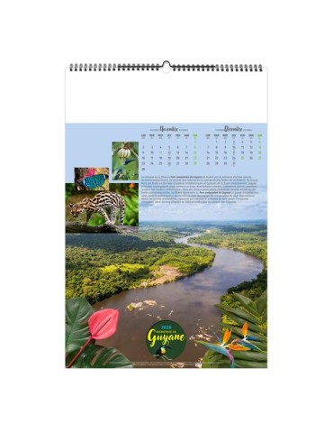BIENVENUE EN GUYANE 2026 - 6 FEUILLETS - RELIURE BAGUETTE - MARQUAGE 1 COULEUR nombre de pages : 12 pages personnalisation rapid