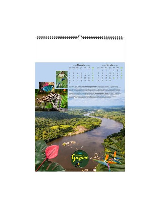 BIENVENUE EN GUYANE 2026 - 6 FEUILLETS - RELIURE BAGUETTE - MARQUAGE 1 COULEUR