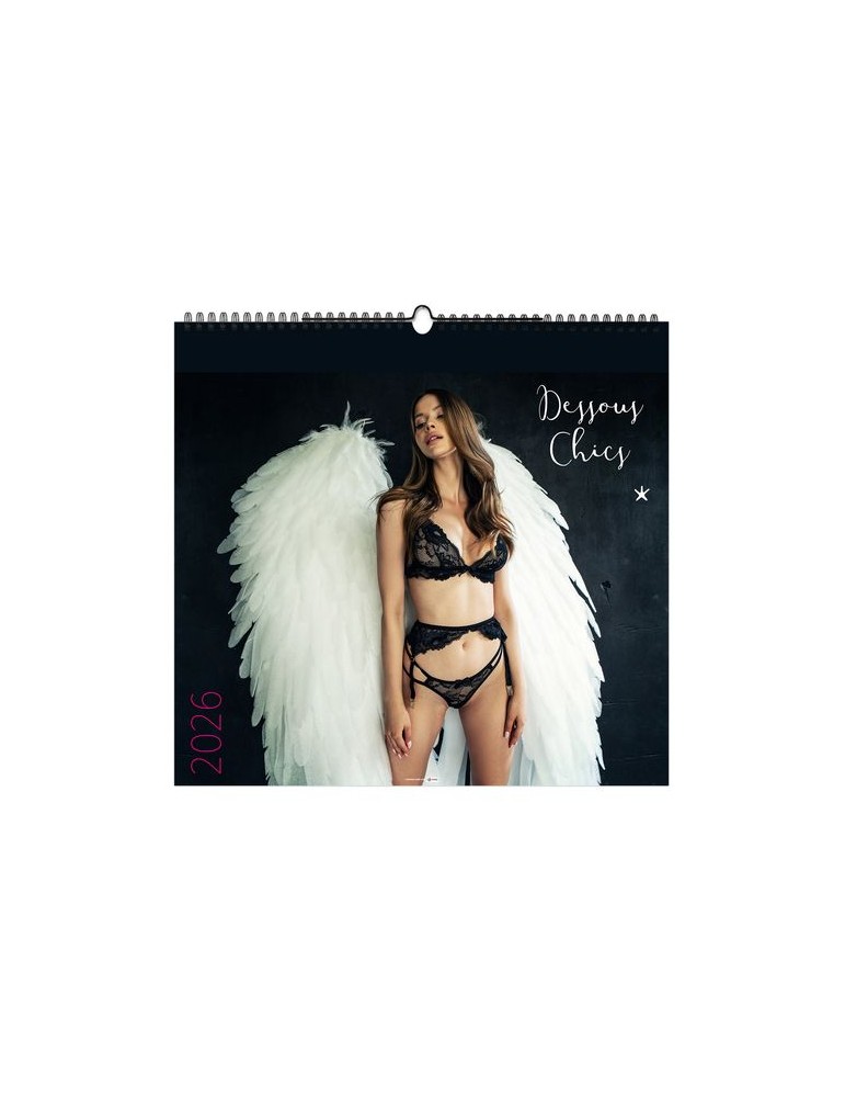 DESSOUS CHICS 2026 - SMALL 330 x 315 mm - SANS MARQUAGE - 6 FEUILLETS - RELIURE BAGUETTE