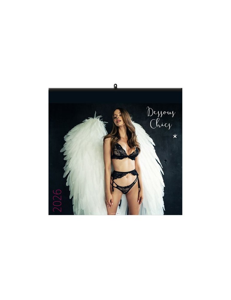 DESSOUS CHICS 2026 - SMALL 330 x 315 mm - SANS MARQUAGE - 6 FEUILLETS - RELIURE BAGUETTE