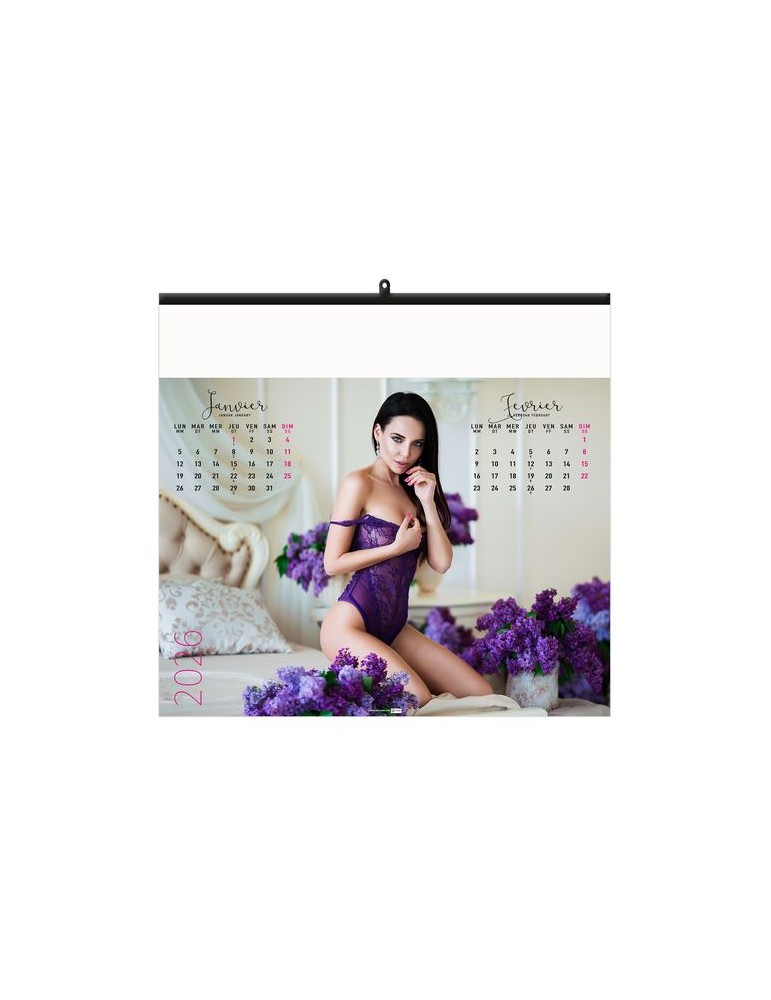 DESSOUS CHICS 2026 - SMALL 330 x 315 mm - SANS MARQUAGE - 6 FEUILLETS - RELIURE BAGUETTE