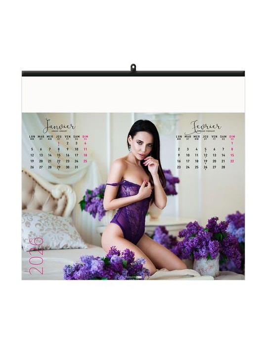 DESSOUS CHICS 2026 - SMALL 330 x 315 mm - SANS MARQUAGE - 6 FEUILLETS - RELIURE BAGUETTE