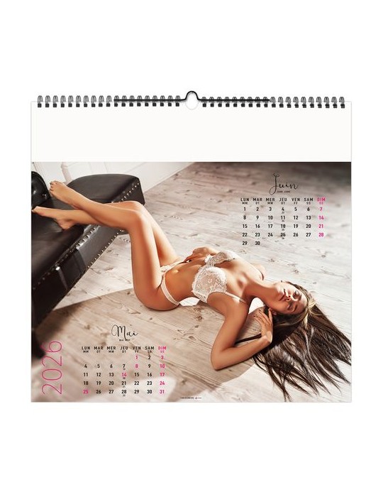 DESSOUS CHICS 2026 - SMALL 330 x 315 mm - SANS MARQUAGE - 6 FEUILLETS - RELIURE BAGUETTE