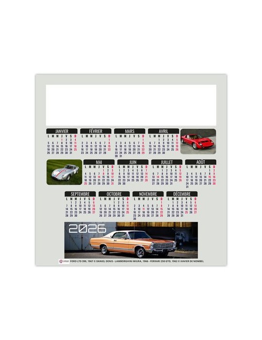 MAG DESIGN CAR 2026 - MINI MAGNET 140 x 140 mm - QUADRI