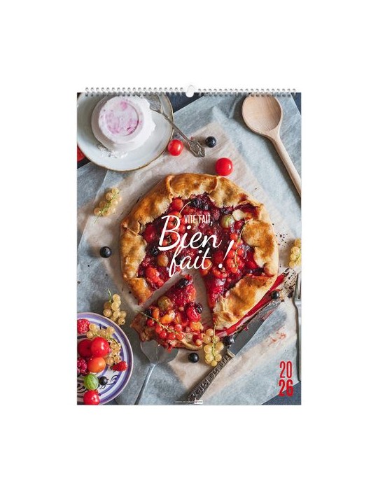 VITE FAIT, BIEN FAIT 2026 - 6 FEUILLETS - RELIURE BAGUETTE - MARQUAGE 1 COULEUR