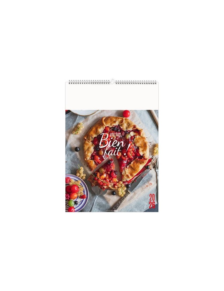 VITE FAIT, BIEN FAIT 2026 - 6 FEUILLETS - RELIURE BAGUETTE - MARQUAGE 1 COULEUR