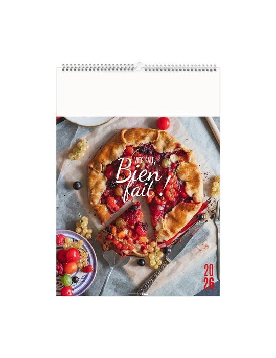 VITE FAIT, BIEN FAIT 2026 - 6 FEUILLETS - RELIURE BAGUETTE - MARQUAGE 1 COULEUR