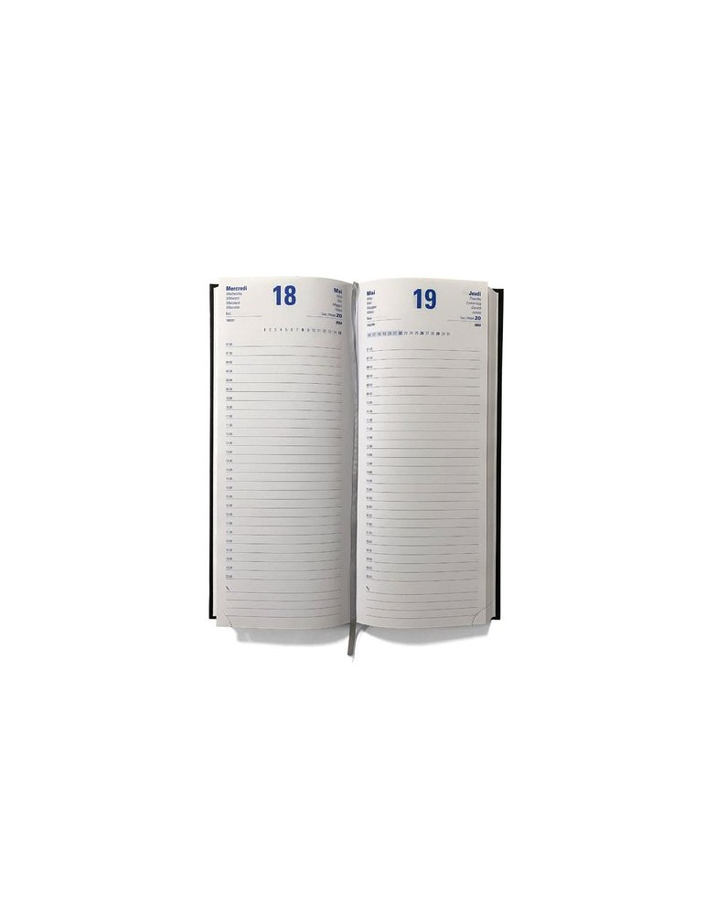 AGENDA DE CAISSE 2026 - 137X335MM - COUVERTURE CONTRECOLLEE QUADRI RECTO AVEC PELLICULAGE BRILLANT - DOS CARRE COUSU COLLE EMBOI
