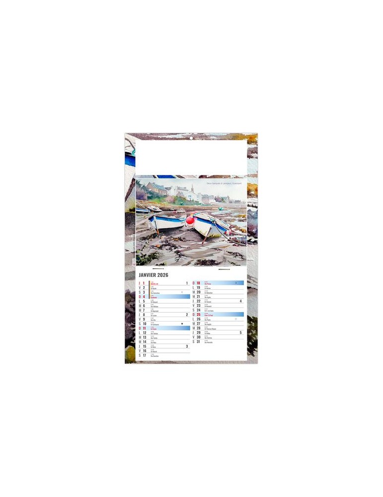 PLAQUE 1 VUE EMILIE 2026 - DOS CARTON - BLOC B2 - SANS MARQUAGE