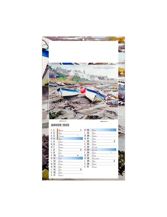 PLAQUE 1 VUE EMILIE 2026 - DOS CARTON - BLOC B2 - SANS MARQUAGE