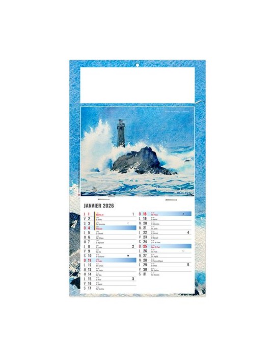 PLAQUE 1 VUE EMILIE 2026 - DOS CARTON - BLOC B2 - SANS MARQUAGE