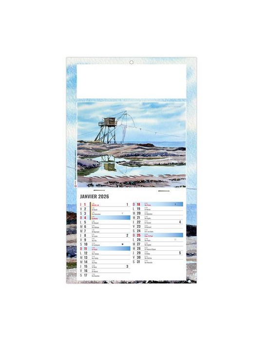 PLAQUE 1 VUE EMILIE 2026 - DOS CARTON - BLOC B2 - SANS MARQUAGE