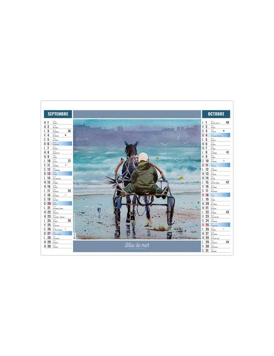 2EN1 - AQUARELLE 2026 - XXL 474 x 700 mm - MARQUAGE 1 COULEUR