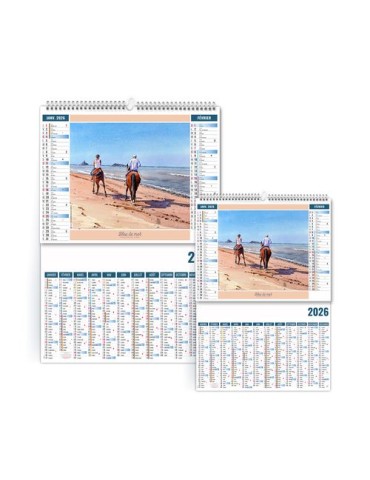 2EN1 - AQUARELLE 2026 - XXL 474 x 700 mm - MARQUAGE 1 COULEUR 2