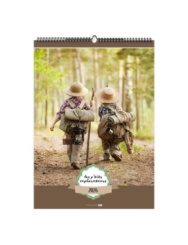 LES P'TITS EXPLORATEURS 2026 - 6 FEUILLETS - RELIURE BAGUETTE - MARQUAGE 1 COULEUR