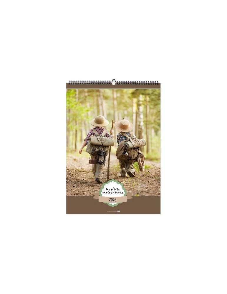 LES P'TITS EXPLORATEURS 2026 - 6 FEUILLETS - RELIURE BAGUETTE - MARQUAGE 1 COULEUR