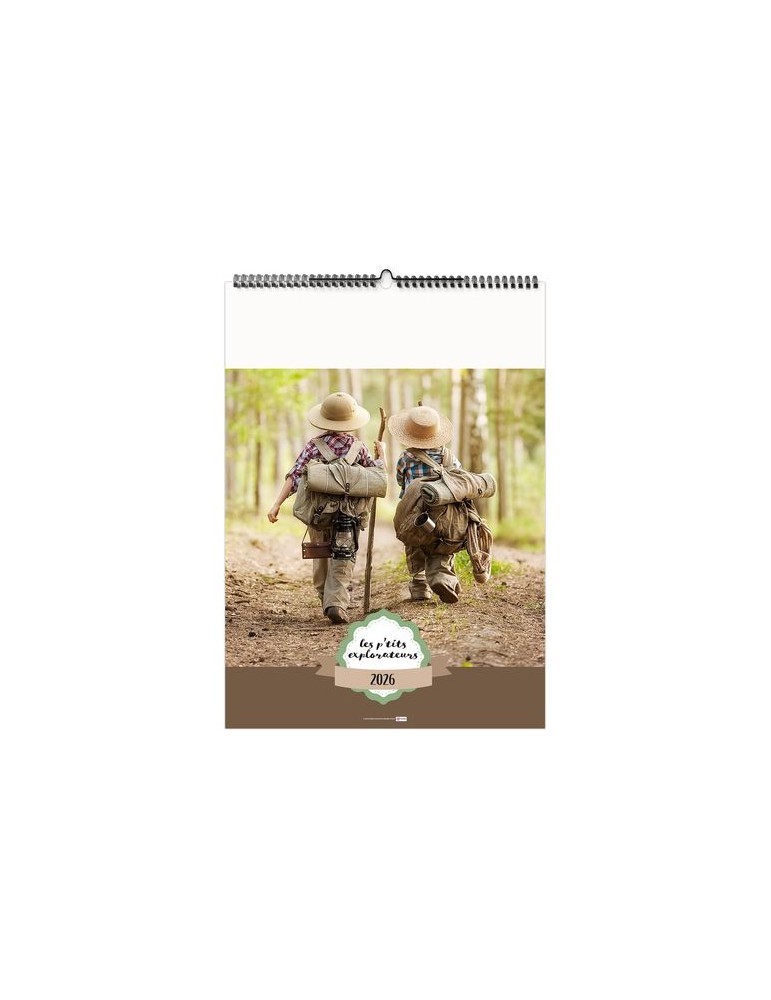 LES P'TITS EXPLORATEURS 2026 - 6 FEUILLETS - RELIURE BAGUETTE - MARQUAGE 1 COULEUR