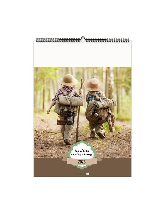 LES P'TITS EXPLORATEURS 2026 - 6 FEUILLETS - RELIURE BAGUETTE - MARQUAGE 1 COULEUR