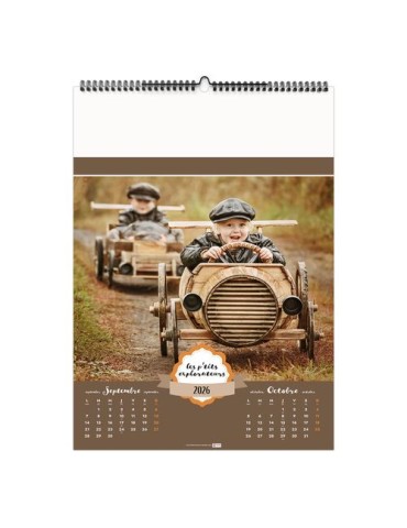 LES P'TITS EXPLORATEURS 2026 - 6 FEUILLETS - RELIURE BAGUETTE - MARQUAGE 1 COULEUR nombre de pages : 12 pages objet promotionnel