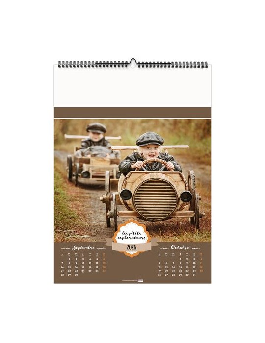 LES P'TITS EXPLORATEURS 2026 - 6 FEUILLETS - RELIURE BAGUETTE - MARQUAGE 1 COULEUR