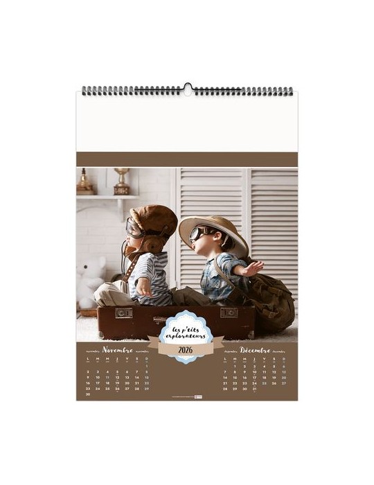LES P'TITS EXPLORATEURS 2026 - 6 FEUILLETS - RELIURE BAGUETTE - MARQUAGE 1 COULEUR