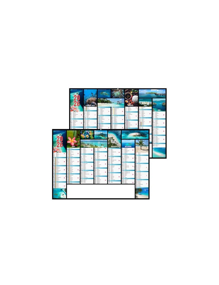 JEANNE 2026 - MIDI 430 x 335 mm - LEGER 400G - SANS MARQUAGE - 1 TROU EN TETE