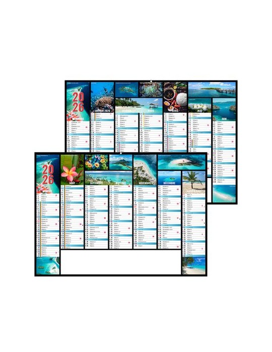 JEANNE 2026 - MIDI 430 x 335 mm - LEGER 400G - SANS MARQUAGE - 1 TROU EN TETE