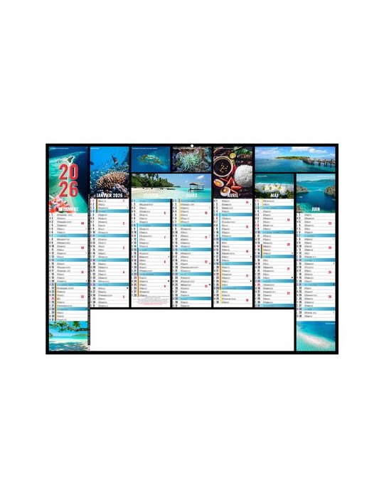 JEANNE 2026 - MIDI 430 x 335 mm - LEGER 400G - SANS MARQUAGE - 1 TROU EN TETE