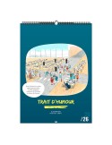 TRAIT D'HUMOUR 2026 - 6 FEUILLETS - RELIURE BAGUETTE - MARQUAGE 1 COULEUR nombre de pages : 12 pages