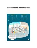 TRAIT D'HUMOUR 2026 - 6 FEUILLETS - RELIURE BAGUETTE - MARQUAGE 1 COULEUR nombre de pages : 12 pages cadeau collaborateur premiu