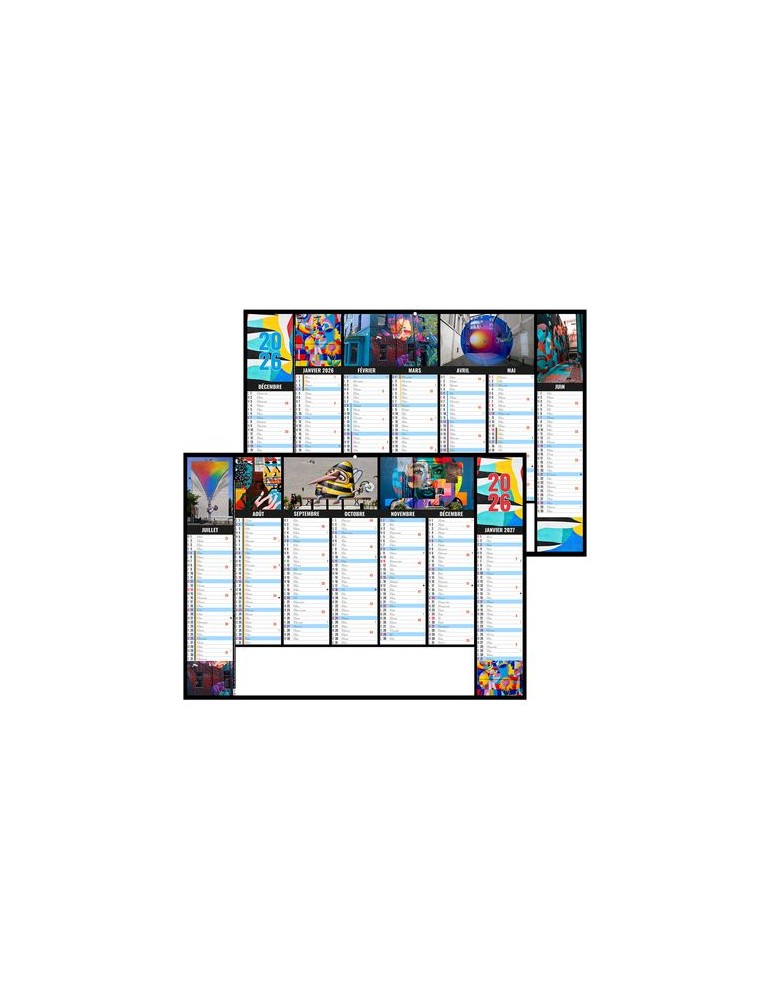 CAMELEON 2026 - MIDI 430 x 335 mm - LEGER 400G - SANS MARQUAGE - 1 TROU EN TETE