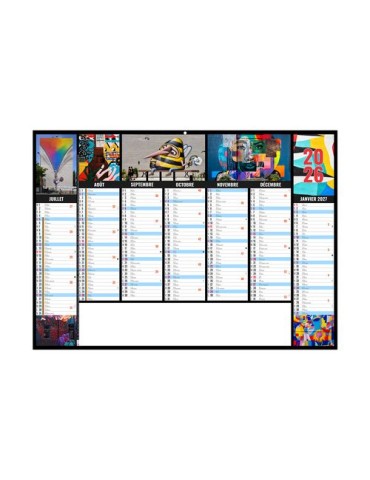 CAMELEON 2026 - MIDI 430 x 335 mm - LEGER 400G - SANS MARQUAGE - 1 TROU EN TETE livraison express 24h 48h