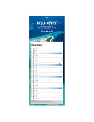 PLAQUE 1 VUE SIMPLE CREATION 2026 - 175 x 440 mm - BLOC B3 AGRAFE