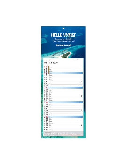 PLAQUE 1 VUE SIMPLE CREATION 2026 - 175 x 440 mm - BLOC B3 AGRAFE