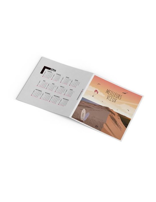 CARTE DE VOEUX - VOYAGE 2026  AVEC ENVELOPPE - SANS MARQUAGE