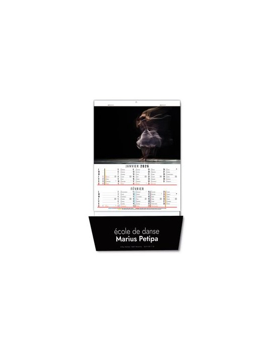 CALENDRIERS BLOC ILLUSTRES CREATION 2026 - 210 x 330 mm - 6 FEUILLETS - RELIURE SPIRALE EN TETE