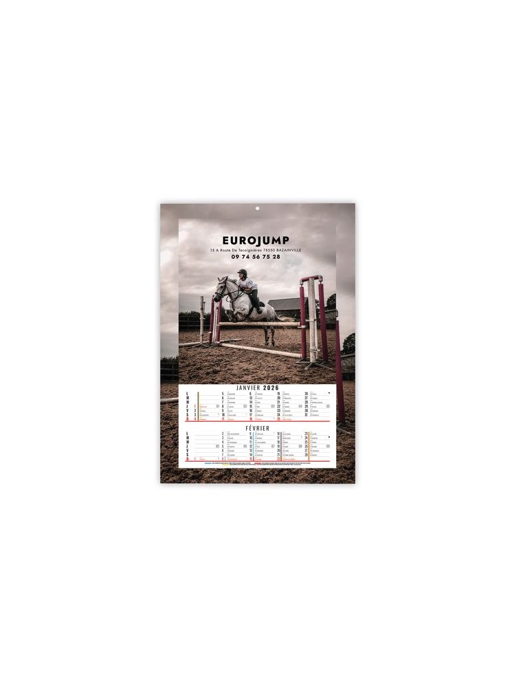 CALENDRIERS BLOC ILLUSTRES CREATION 2026 - 210 x 330 mm - 6 FEUILLETS - RELIURE SPIRALE EN TETE