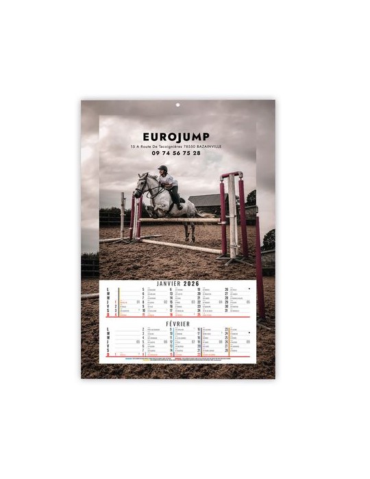 CALENDRIERS BLOC ILLUSTRES CREATION 2026 - 210 x 330 mm - 6 FEUILLETS - RELIURE SPIRALE EN TETE