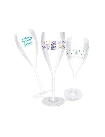 FLUTE CHAMPAGNE EN PLASTIQUE REUTILISABLE (SAN) 16 cI RAS BORD