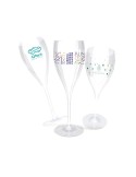 FLUTE CHAMPAGNE EN PLASTIQUE REUTILISABLE (SAN) 16 cI RAS BORD Couleurs : transparent Matières : Styrène acrylonitrile (SAN)