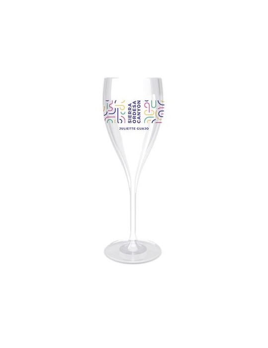 FLUTE CHAMPAGNE EN PLASTIQUE REUTILISABLE (SAN) 16 cI RAS BORD