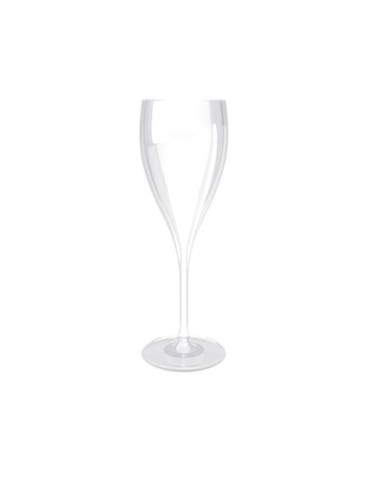 FLUTE CHAMPAGNE EN PLASTIQUE REUTILISABLE (SAN) 16 cI RAS BORD Couleurs : transparent Matières : Styrène acrylonitrile (SAN) imp